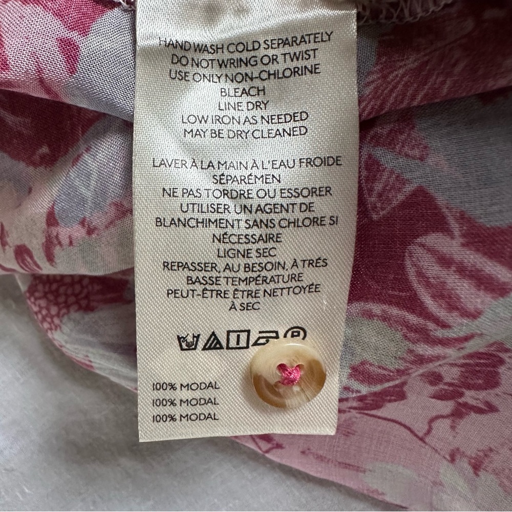 Pilcro by Anthropologie Floral Button Front Shirt Top XL - Picture 6 of 9